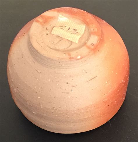 Closeup of unglazed surface of small Bizen bowl