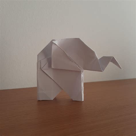 This origami elephant I made : mildlyinteresting