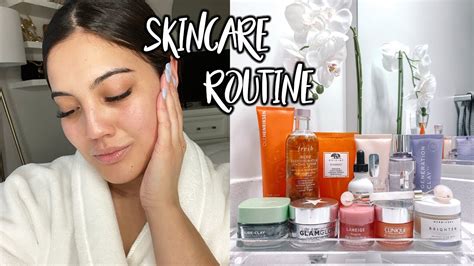 SKINCARE ROUTINE FOR DRY SENSITIVE SKIN | Glowing & Moisturizing Clear Skincare Routine - YouTube