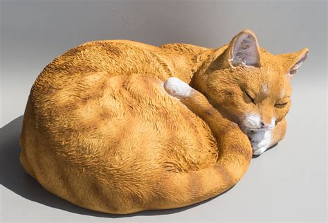 Buy Sleeping Cat Urn keepsake Memorial cremation Statue Pet Online in ...