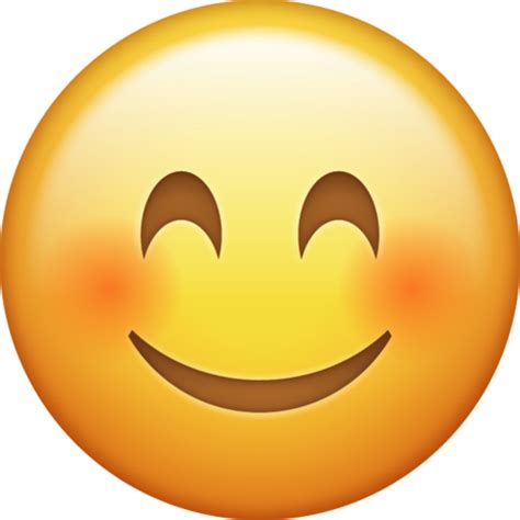 Blushed Smiling Emoji [Free Download IOS Emojis] | Emoji images, Emoji ...