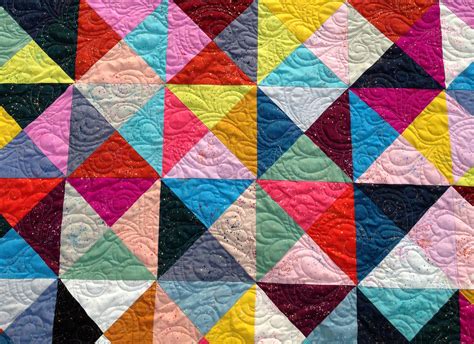 "Quarter Square Triangle" Quilt