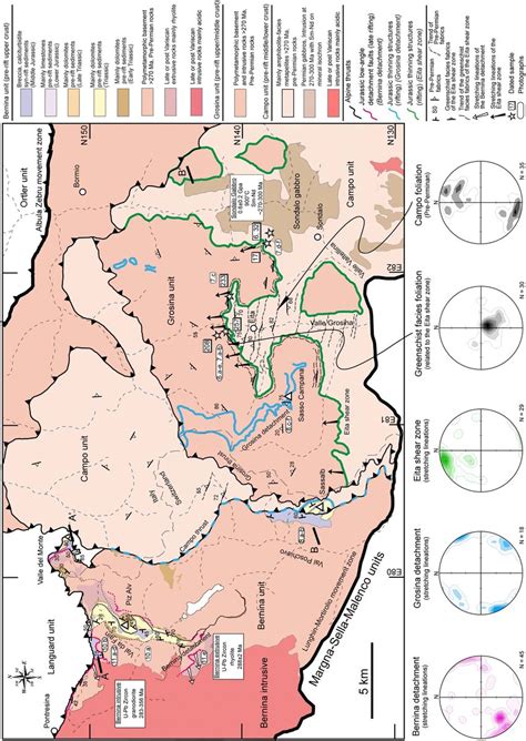 Geological map of the Bernina-Campo-Grosina units in SE-Switzerland and ...