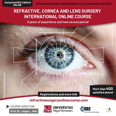 REFRACTIVE, CORNEA AND LENS SURGERY INTERNATIONAL ONLINE COURSE - Refractive Surgery Course