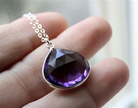 Amethyst crystal necklace - youthhooli