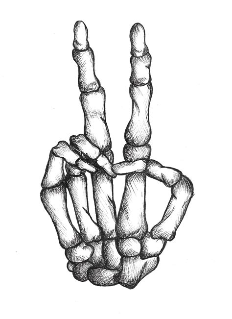 Skeleton Drawing On Hand at GetDrawings | Free download