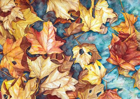 [PAINTING] 9 Gorgeous Autumn Leaves Paintings to Color your Life - ART ...