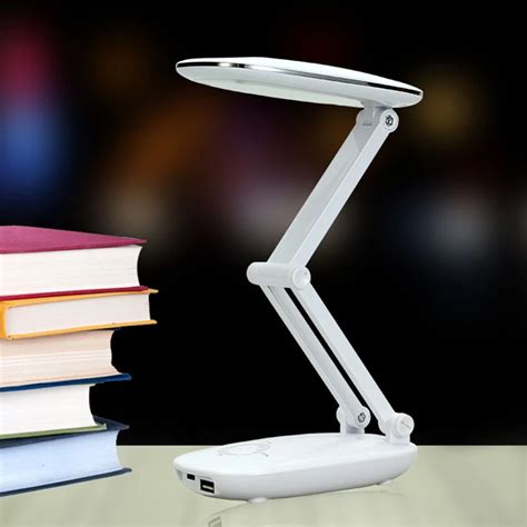 Portable Adjustable Desk Lamps Rechargeable led Table Lamp with Multifunctional USB charging ...