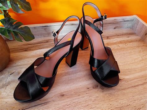 H&M Platform Heels Shoes Black Pumps / Pumps Sandals Stiletto | Etsy UK