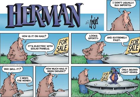 Herman by Jim Unger for August 02, 2020 | GoComics.com | Comics, Comic book cover, Solar electric