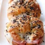 Baked Ham and Cheese Croissant Sandwiches - Krazy Kitchen Mom