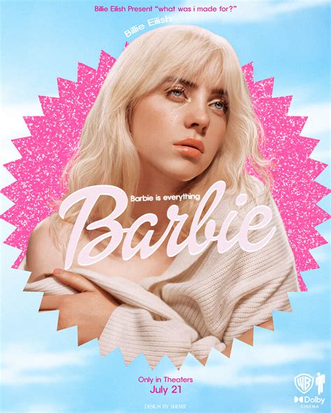 Posters of the movie Barbie with Billie and Dua Lipa on Behance