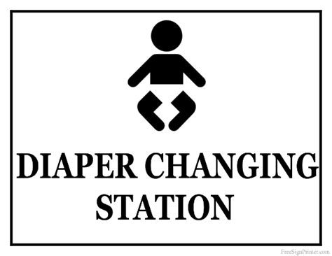 Printable Diaper Changing Station Sign