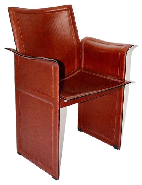 Vintage Cognac Leather Dining Chairs by Tito Agnoli for Matteo Grassi ...