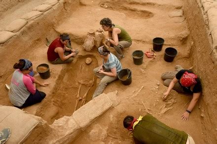 Workers Uncover Bones Philistines Groundbreaking Discovery Editorial Stock Photo - Stock Image ...