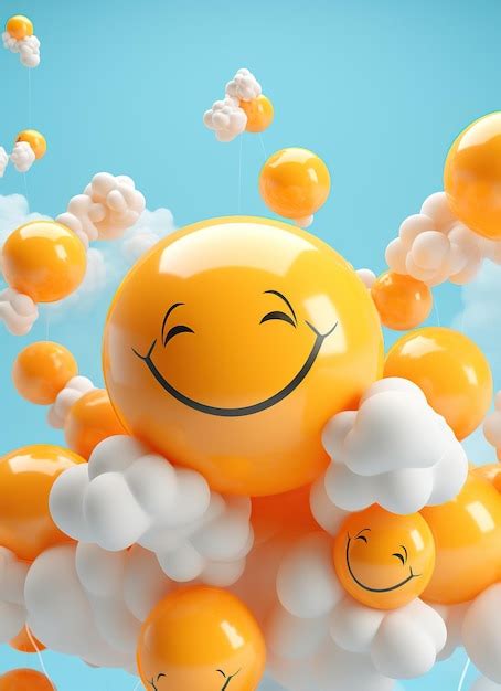 Premium AI Image | Yellow balloon with smiley face