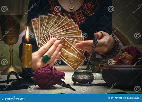 Tarot Cards. Future Reading. Fortune Teller Concept. Stock Photo ...