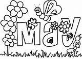Free Printable May Coloring Pages Day Included sketch template