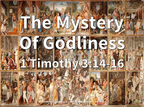 The Mystery Of Godliness (1) – Robison Street church Of Christ