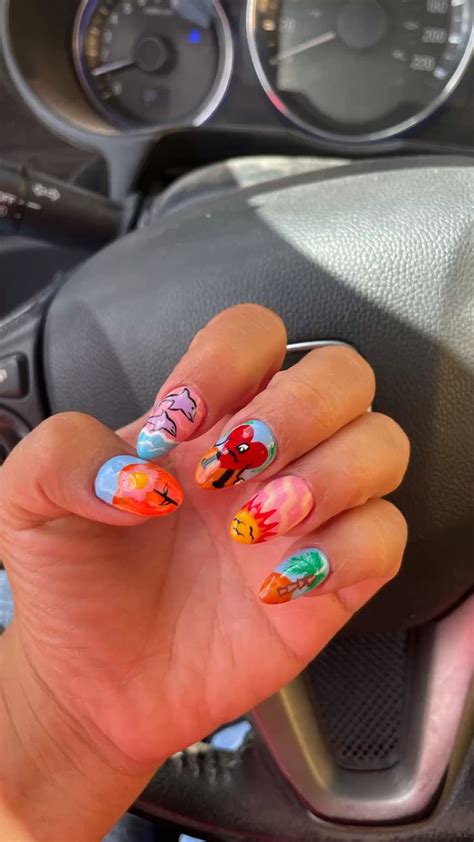 Bad bunny nails #nails #badbunny | Vacation nails, Simple acrylic nails ...