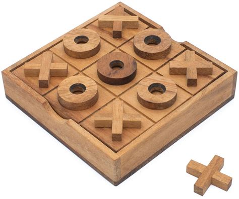 Buy Wooden Tic Tac Toe XOXO: Noughts & Crosses (Xs & Os) Wood Coffee ...