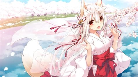 Fox Girl White Hair Anime Wallpapers - Wallpaper Cave