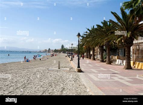 The Promenade and beach front at Los Alcazares Murcia Costa Calida, Southern Spain Stock Photo ...