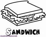 Sandwich Coloring Page At GetColoringscom  Free Printable Colorings sketch template