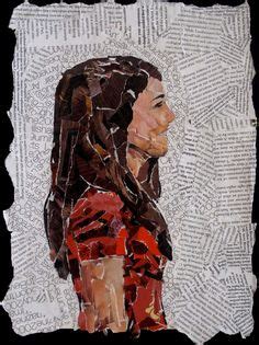 Papierschnipsel-Selbstporträt (Schülerarbeit) | Selbstporträt, Papier, Geschenkkartons