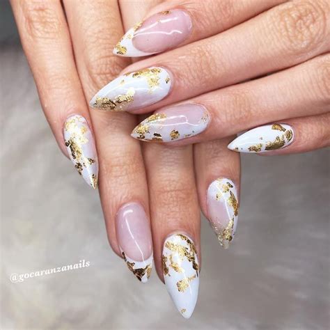 30 Trendy Nails with Gold Foil Designs | Живописные ногти, Искусство ...