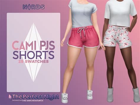 The Sims Resource - The Perfect Night - Cami PJs Shorts