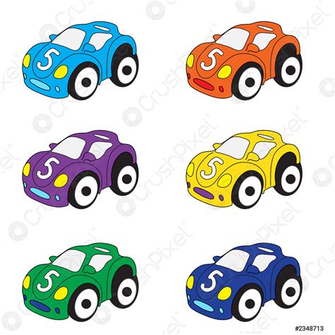 Kids cars cartoon set Cars toys, vector illustration - stock vector 2348713 | Crushpixel