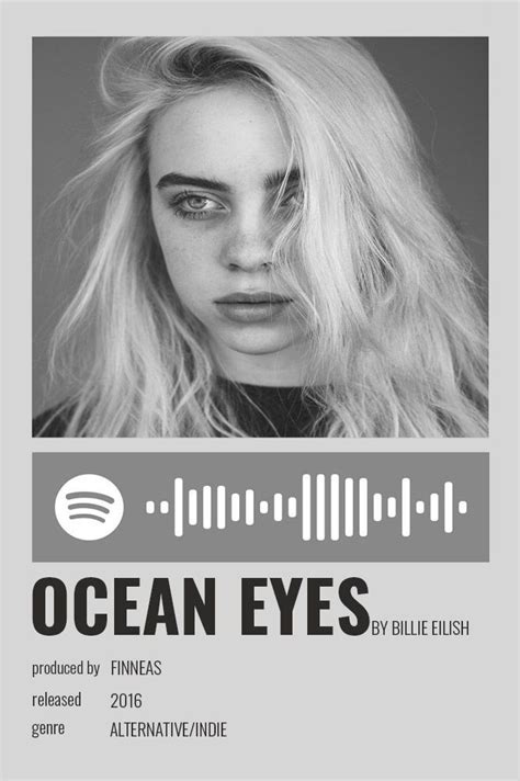 billie eilish ocean eyes minimalist poster – Szukaj w Google in 2021 | Music poster ideas, Music ...