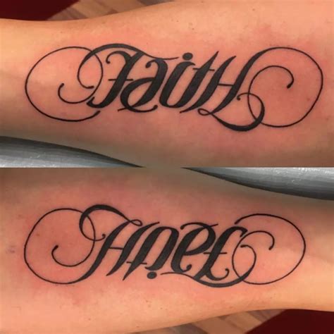 Ambigram tattoos with two words