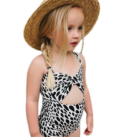 New 2017 Summer Trendy Infant Baby Girl Kid Leopard One Piece Bikini Swimwear Swimsuit Bathing ...