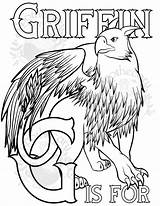 G Is For Griffin Coloring Page Digital Download  Etsy sketch template