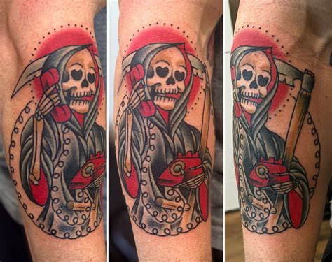 Traditional Grim Reaper Tattoo Flash Traditional Diam - vrogue.co