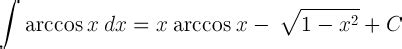 Arccos (x) | funzione del coseno inverso