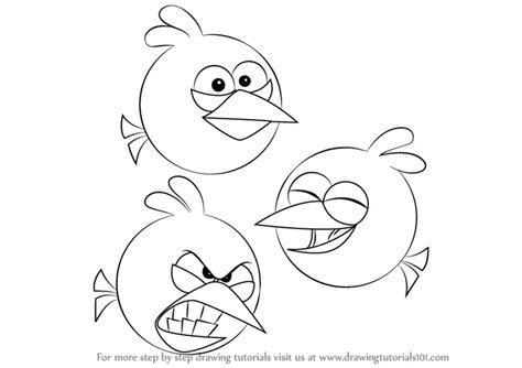 Learn How to Draw The Blues from Angry Birds (Angry Birds) Step by Step : Drawing Tutorials