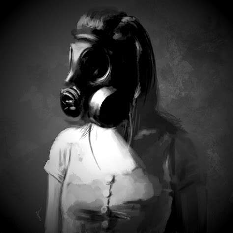 Gas mask girl by YairMor on DeviantArt