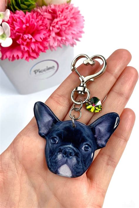 Photo Pet Keychain * Custom Dog Cat Portrait * Pet Memorial * Jewelry ...