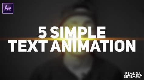 5 Simple Text Animation - YouTube