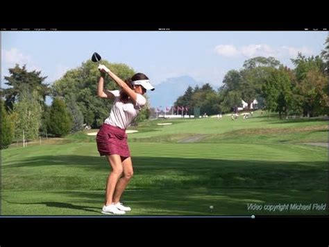 Georgia Hall Golf Swing - Driver (down-the-line), Evian Championship ...