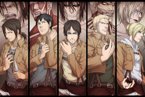 1536x864 resolution | Attack on Titan characters collage, Eren Jeager, Ymir, anime HD wallpaper ...