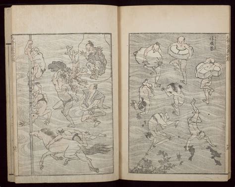 葛飾北斎: Random Sketches by Hokusai (Hokusai manga) Vol. 4, Late Edo period, dated 1816 - ハーバード大学 ...