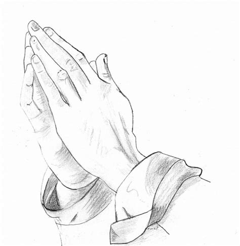 Praying Hands Line Drawing at GetDrawings | Free download