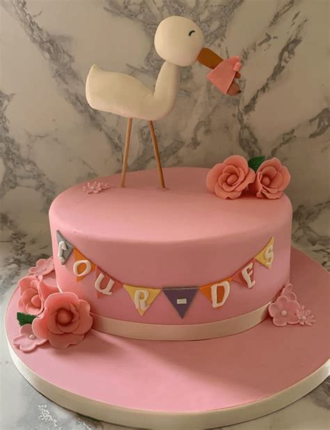 Stork Birthday Cake Ideas Images (Pictures) Stork Cake, Cake Designs ...