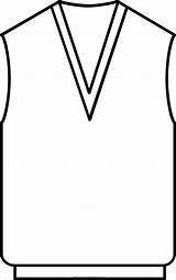 Sweater Vest Coloring Page  Camisa De Entrenamiento Dibujo Clipart sketch template