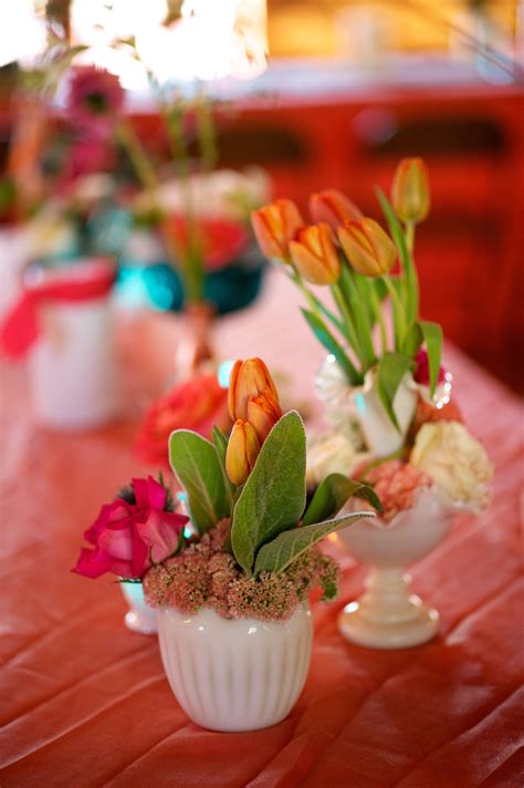 Low Tulip Centerpieces Tulip Centerpieces, Theknot, Real Weddings, Tulips, Wedding Flowers ...