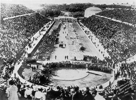 Opening ceremonies at first modern-day Olympic Games in Athens, 1896. - Old historic photos ...